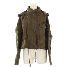 PRADA Mountain Parka Hoodie Jacket Cropped 36 Khaki 29X773 S201 Q04