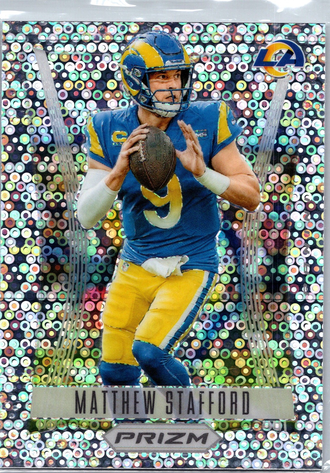 2023 Panini Prizm #PF-7 Matthew Stafford Prizm Flashback Prizms No Huddle