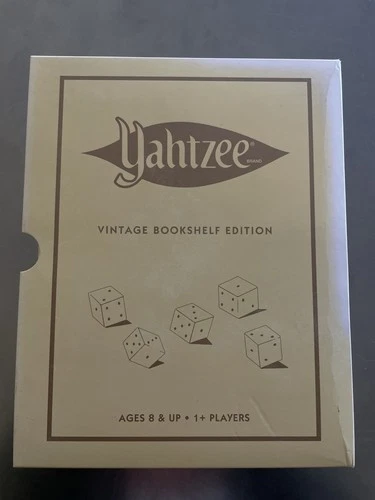 YAHTZEE Vintage Bookshelf Edition Deluxe Board Dice Game (Hasbro, 2017) CIB VG