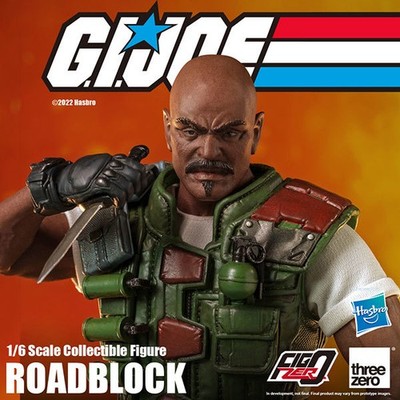 ThreeZero Hasbro GI Joe Roadblock 1/6 Scale Figur Marvin Hinton Heavy Gunner