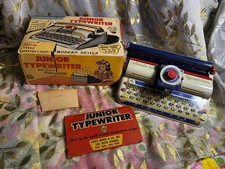 Louis Marx  Co. Vintage Junior Typewriter Toy Steel Construction w/ Box