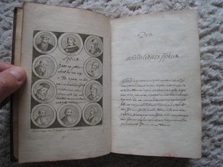 RARE MANUSCRIT PHILOSOPHIE RELIGION ESOTERISME GRAVURE TEXTE EN LATIN IN 8 1750