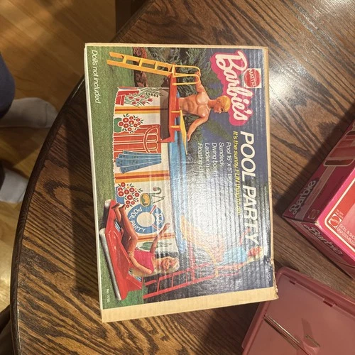 Barbie’s Pool Party Play Set Vintage 1973 Complete Set With Box & Instructions