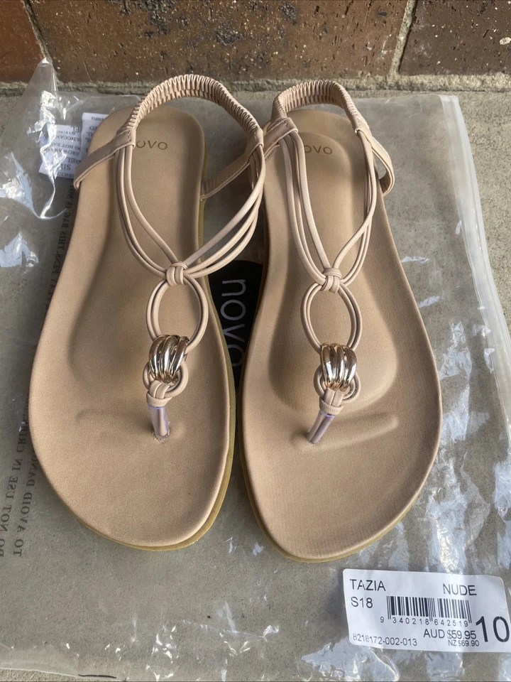 Novo Women’s Tazia Nude Sandals - Size 10 - image 4 of 4