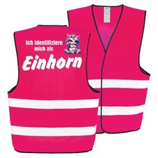 Warnweste Pink Ich identifiziere mich als Einhorn lustige kostüme festival