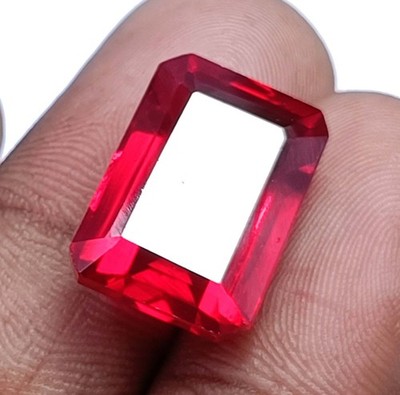 ''Rare 22.90 Carat Red Ruby Emerald Cut IGL Certified Natural Loose Gemstone''5SDG
