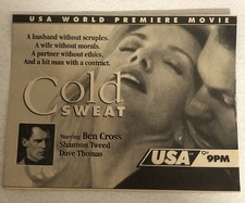 Cold Sweat Movie Print Ad Ben Cross Shannon Tweed Dave Thomas Tpa5