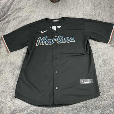 Authentic Nike Miami Marlins Alternate Black Jersey Jon Berti 5 Men s Large