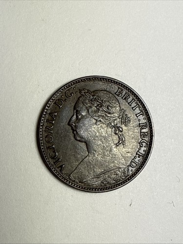 1881-H GREAT BRITAIN FARTHING COIN Nice High Grade No Reserve!