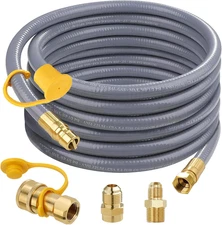 36FT Natural Gas Hose for Generator with Quick Connect Fittings - CSA Certified