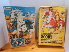 VINTAGE GABRIEL Lot Of 2 1973 LONE RANGER HORSE SILVER SCOUT