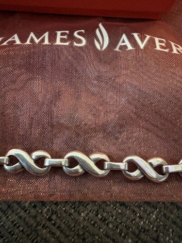 VERY RARE James Avery Sterling Silver 925 INFINITY Link Chain Bracelet 7in