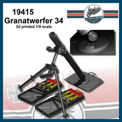 FC Model Trend 1/9 WWII German Granatwerfer GW 34 Mortar