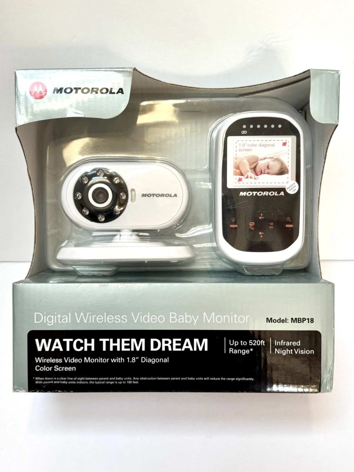 Motorola Baby Monitor Video Digital Wireless Night Vision MBP18 NEW IN BOX