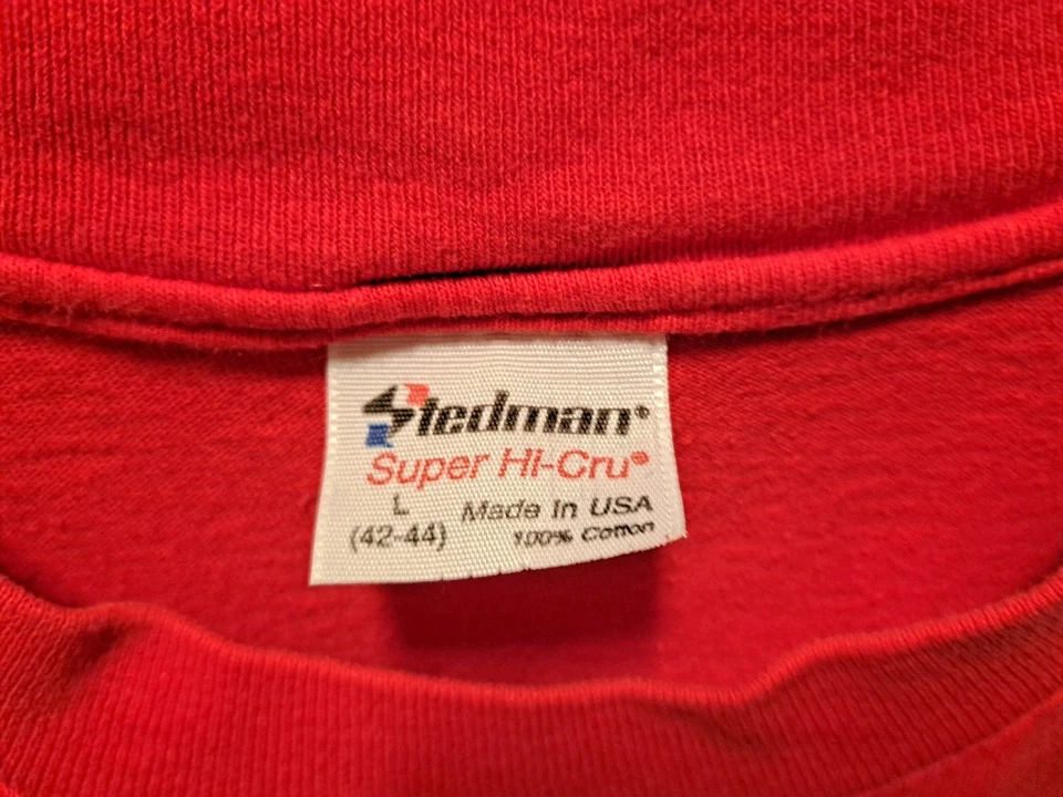 Vtg Full Moon Party Reggae Bomba's Shack Red T Shirt Surf Art Large - Image 4 of 4