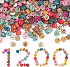 1200 Pcs Colorful round 4X7Mm Letter Beads for Bracelet Making, Acrylic Alphabet