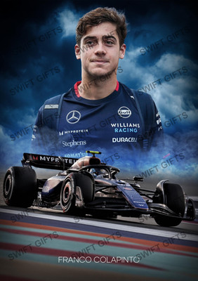 Franco Colapinto Poster Formel 1 Motorsport Sport A2, A3, A4, A5