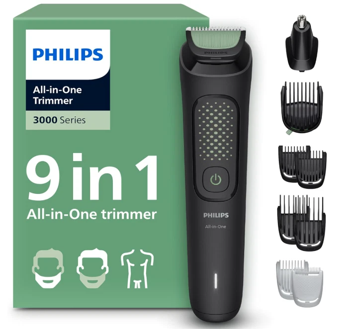 Tondeuse Philips MG1100/16 - Sans Fil - 3 Têtes - Précision Barbe Et Cheveux - Neuf