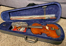 Pyle 1/4 Size Beginner Violin Starter Kit w/ Travel Case  Bow Extra Strings