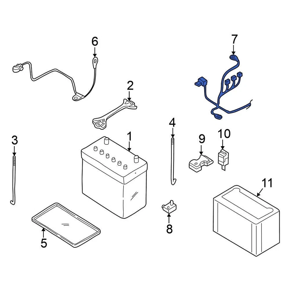 For Nissan Frontier 2000-2004 Nissan 240804S100 Battery Cable - Image 3 of 4