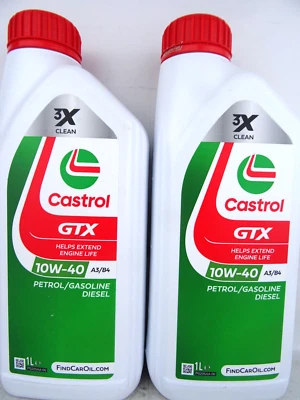 Castrol 10W40 GTX ehemals Ultraclean 10W-40 A3/B4 Motoröl 501 01/50500 2x 1Liter - Bild 1 von 4