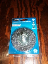 HART 3" COARSE WIRE WHEEL BRUSH 1/4" Hex Heavy Duty Brand New in Package