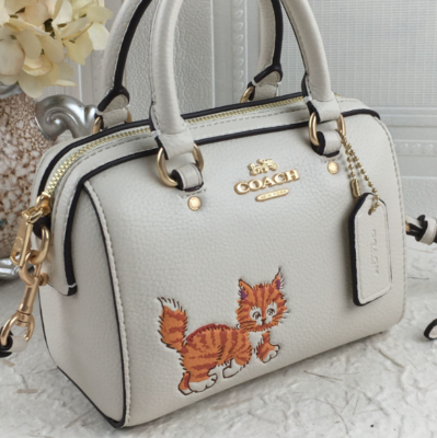 COACH Rowan MINI XS Dancing Kitten Cat Crossbody Bag Outlet | eBay