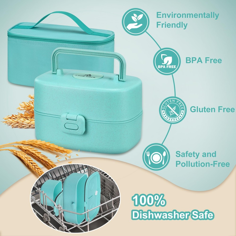 Bento Lunch Box With 8oz Soup Thermo Kids Sustainable Bento Box Leakproof Lunch