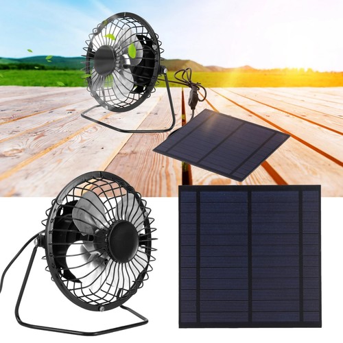 New Cooling Fan Solar Panel Powered Ventilator Fan Portable 5W Greenhouse Sol... - Picture 4 of 8