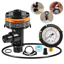 98209800 High Flow Manual Relief Valve & Pressure Gauge Kit Fit for Pool Filter