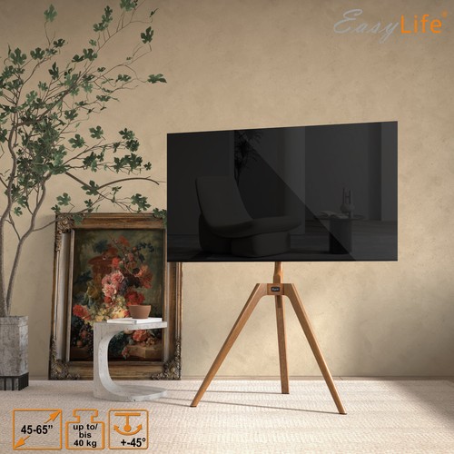 EasyLife - Cavalletto Treppiede Legno Tv-Stativ 45 Fino 65 Pollici, Girevole ♻️ - Bild 7 von 12