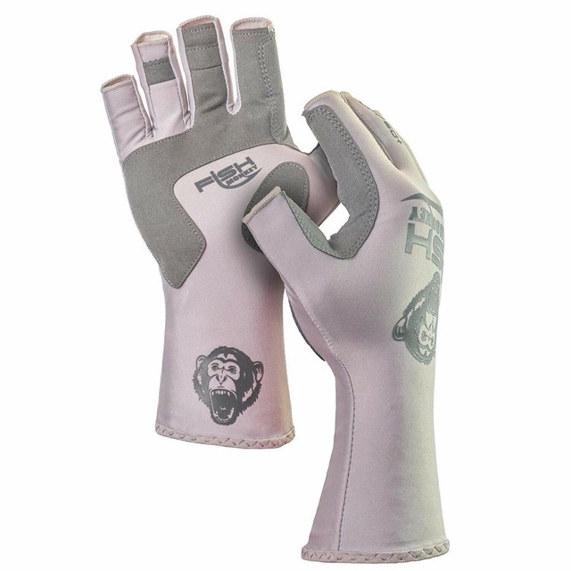 Fish Monkey Gloves Half Finger Guide Glove Light Grey 2X eBay