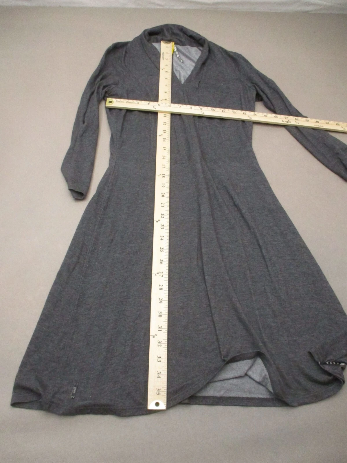 lole plunging long sleeve stretch pleated slim midi 