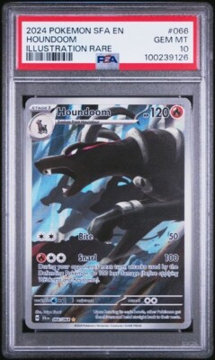 POKEMON PSA 10 GEM MINT HOUNDOOM ILLUSTRATION RARE #066 SHROUDED