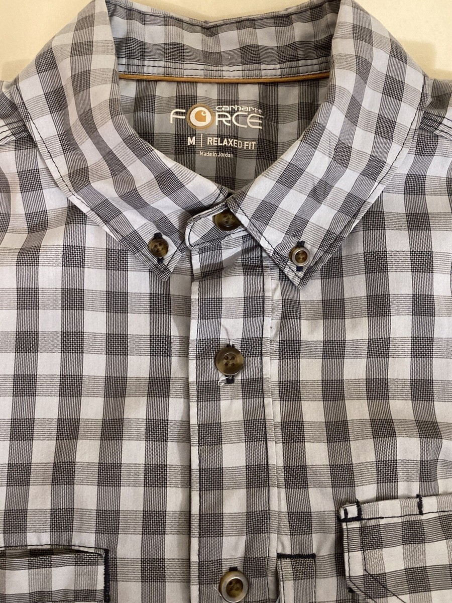 Carhartt Force Men's Relaxed Fit Button Down Short Sleeve Shirt Vented Size  M