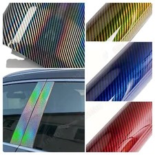Laser Carbon Fibre Car Vinyl Wrap Holographic Rainbow gloss wrapping