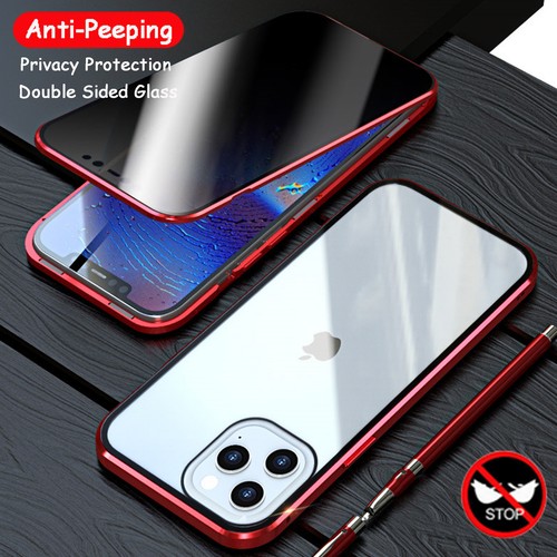 Coque pour iPhone 16 15 14 13 2 11 Pro Max Magnétique Métal Double Face Verre - Photo 22 sur 23