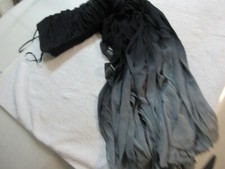 BCBG Maxazria Ruched Size "O" Strapless Beautiful Gown Silk/Acetate Black/Gray