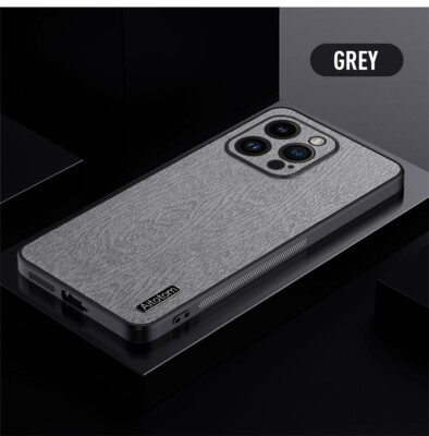 Case For iPhone 15 14 Pro Max 13 12 11 XR XS 8 7 Wood Leather Hybrid Slim Cover