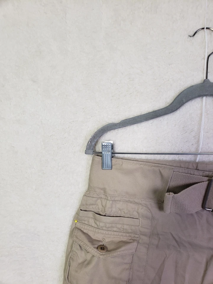 Ralph Lauren Women Shorts 4 Beige 100% Cotton Mid Rise Cargo Hot Pants - Image 2 of 4