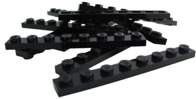 Lego 10 Stück Platte 1x8 in schwarz 3460 schwarze Platten Basic City Neu