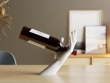 Wine Bottle Holder Arm Modern Gravity Countertop Rack Unique Gift for Wine Lover