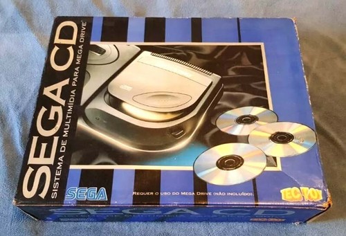 SEGA CD BY TEC TOY BRAZIL - VIDEOSPIEL SYSTEM KONSOLE - KOMPLETT IN BOX! RAR 🔥
