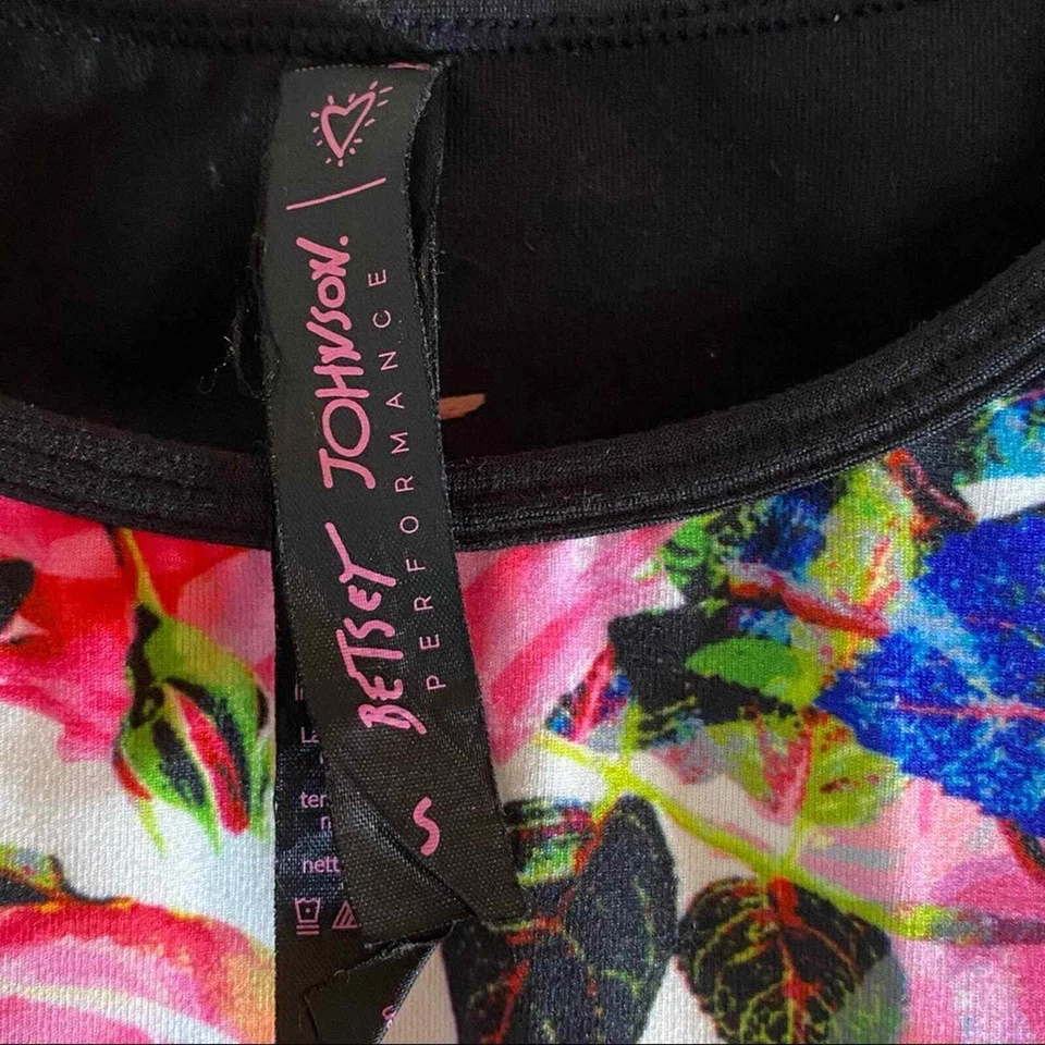 Betsey Johnson Performance Floral Sports Bra Sz:S - Image 3 of 4