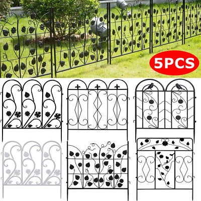 UNHO 5 pezzi Recinzione per aiuole recinzione per aiuole in metallo recinzione a innesto recinzione in metallo recinzione da giardino recinzione decorativa DE