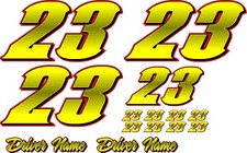 Go Kart Racing Vinyl Decal Numbers Go Kart Racing Vinyl Decal Numbers