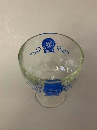 Vaso de cerveza Pabst Blue Ribbon, vaso de huella digital, vaso de cerveza PBR, copa PBR, excelente condición - Imagen 2 de 6