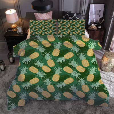 Fragrant pineapple 3D Print Duvet Quilt Doona Covers Pillow Case Bedding Sets