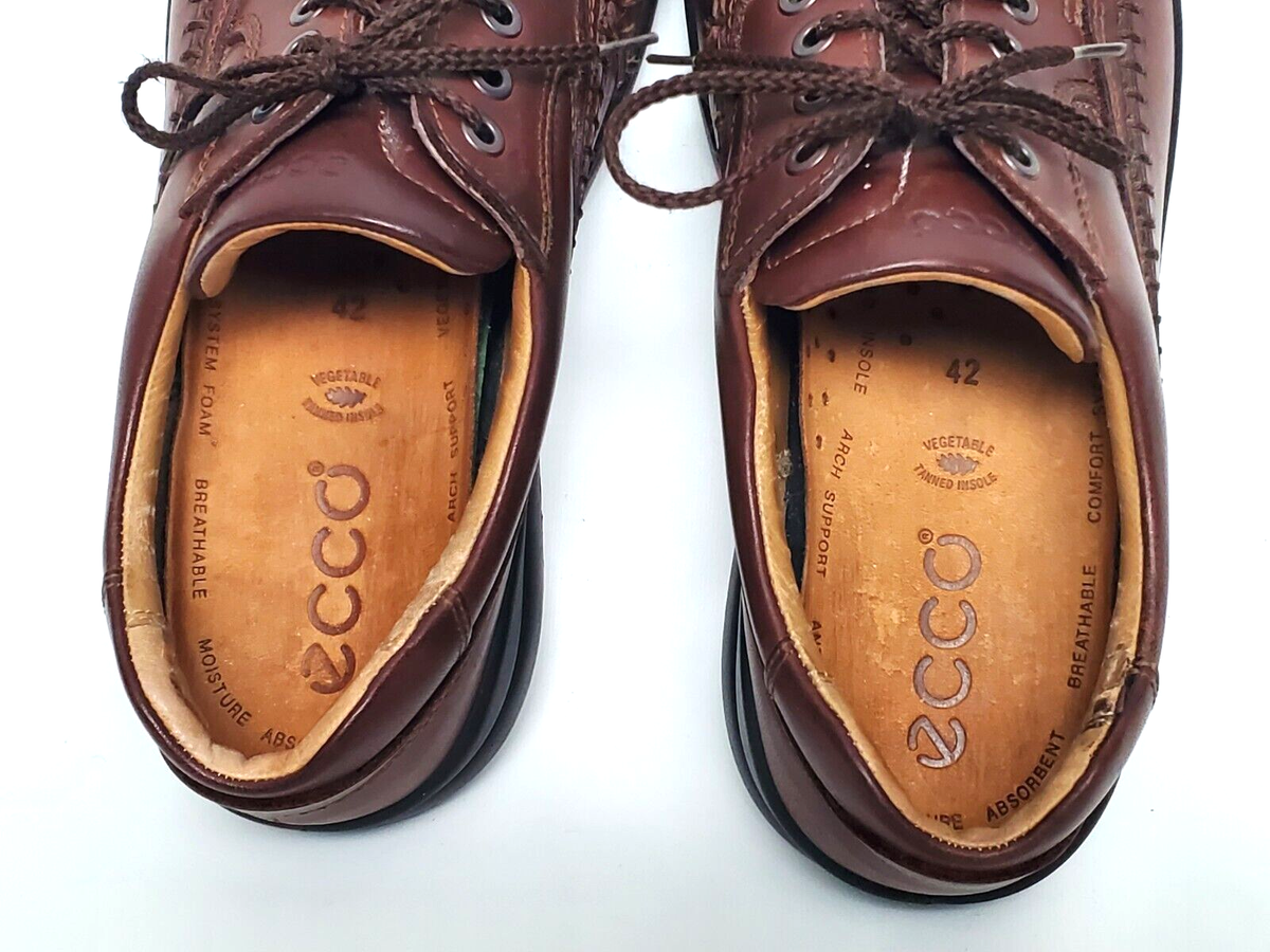ECCO Seawalker Tie Brown Leather Casual Oxford Shoes Men\'s EU 46 US Size 12 ECCO MENS SEAWALKER TIE BROWN LEATHER OXFORD 47/12.5 13 NICE  main image 3