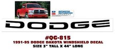Qg-815 1991 1992 1993 1994 1995 Dodge Dakota - Truck Windshield Decal - 44 Long